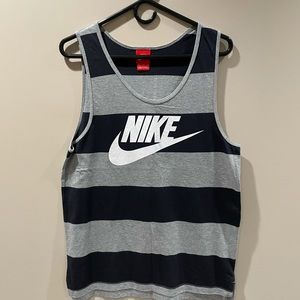 Nike Glory Striped Tank Top Black/ Grey 639301-010